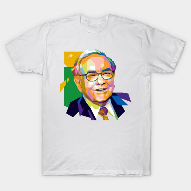 Warren Buffett Popart T-Shirt by ifatin